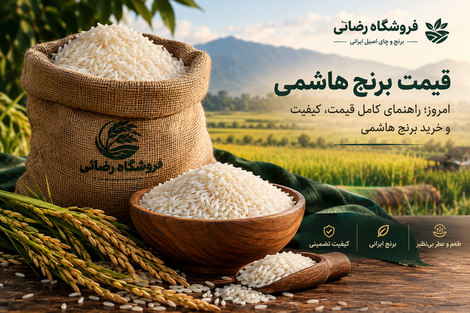 قیمت برنج هاشمی امروز؛ راهنمای کامل قیمت، کیفیت و خرید برنج هاشمی